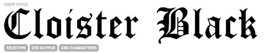 06- cloister black - Typography Styles