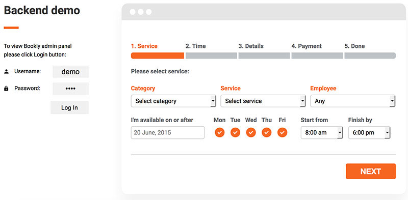 Bookly- Appointment Booking Plugin