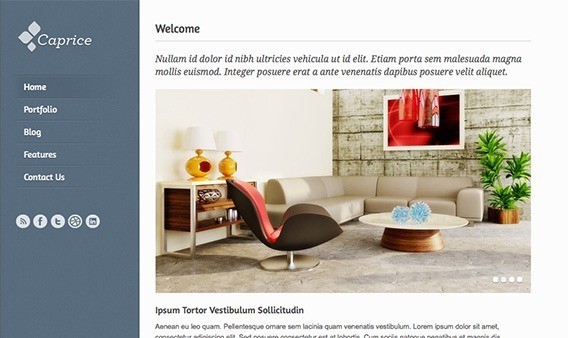 Caprice free responive web template html css Caprice