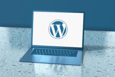 WordPress shown on a laptop