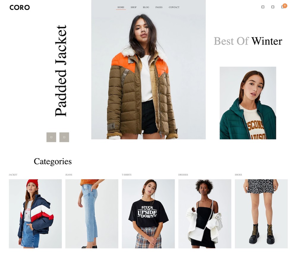 CORO – Minimal & Clean Fashion Shopify Theme