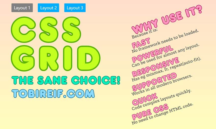 Example of Layout-Fun with CSS Grid