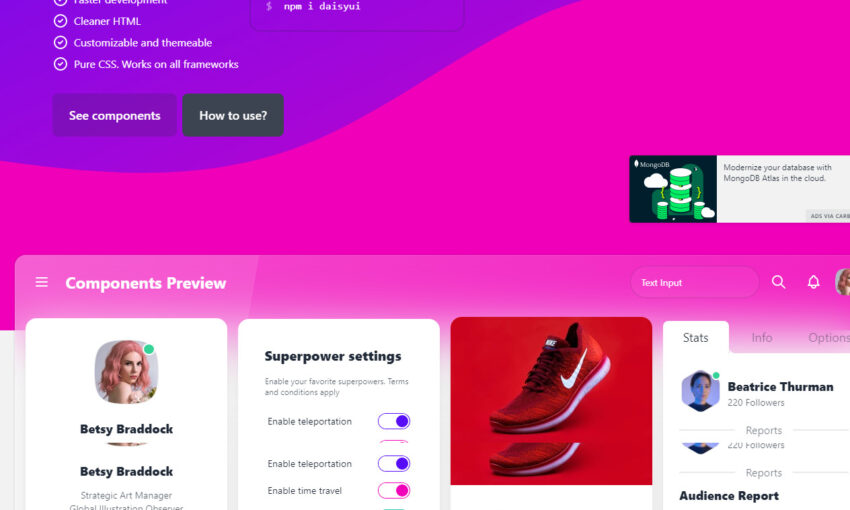 daisyUI - Free Tailwind CSS Components