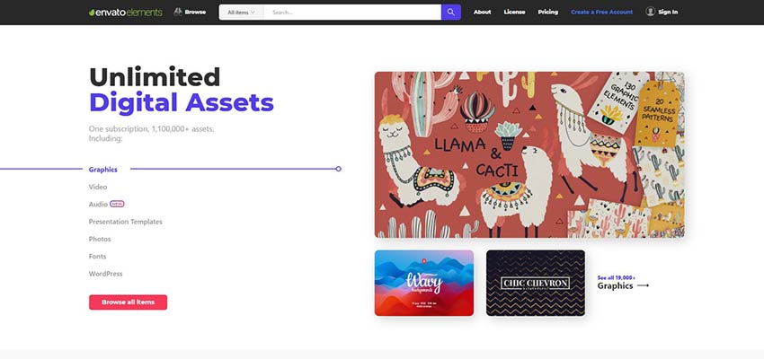 Screen from Envato Elements