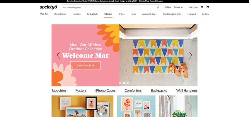 Screen from Society6