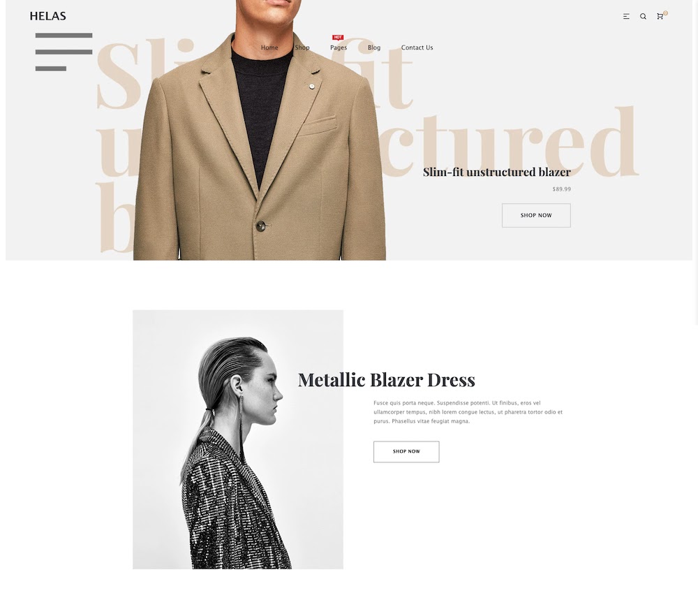 Helas Minimal Premium Shopify Theme