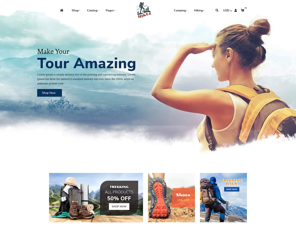 Hikez | Trekking & Hiking Premium Shopify Theme