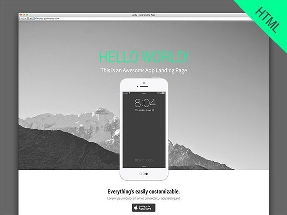 Landy free responive web template html css Landy
