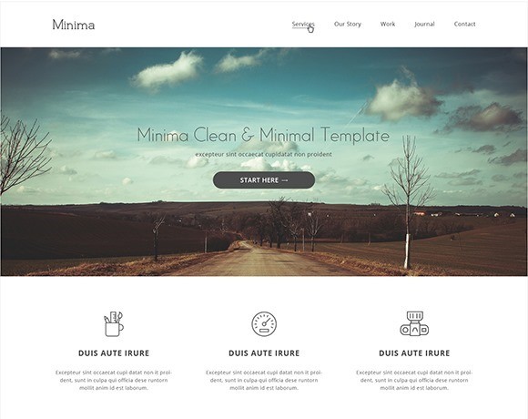 Minima free responive web template html css Minima