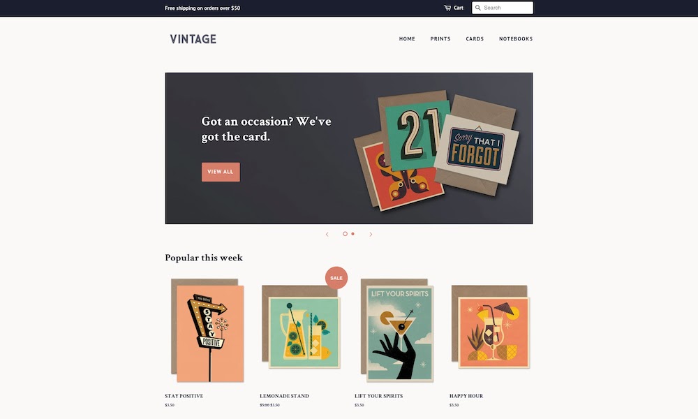 Vintage Free Minimal Theme