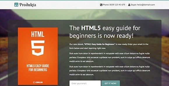 Produkta free responive web template html css Produkta