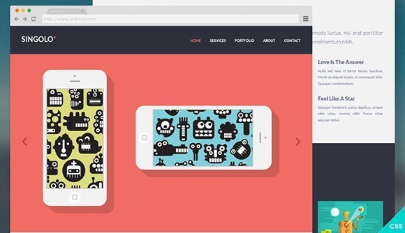 Singolo free responive web template html css Singolo
