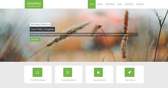Smoothy free responive web template html css Smoothy