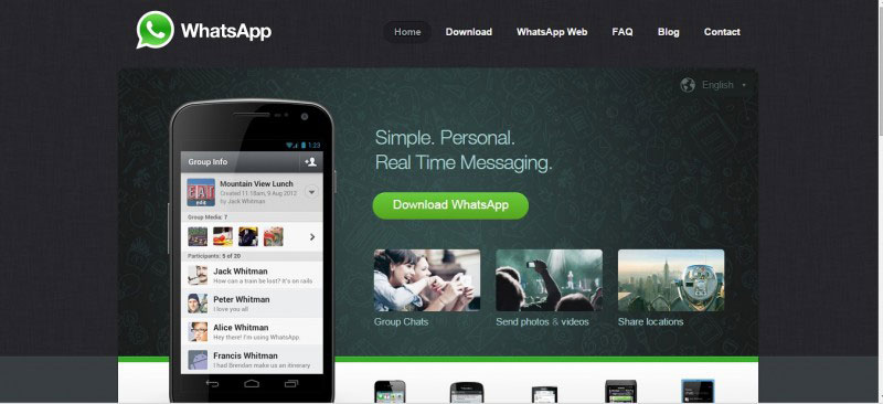 WhatsApp is an example of a mobile app which adheres to Material Design