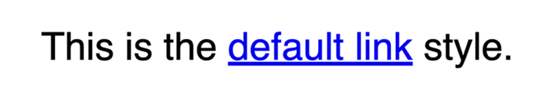 CSS transitions - default link style