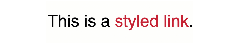 CSS transitions - styled link