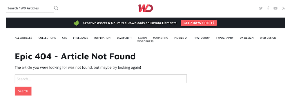 Page Not Found (404) Error