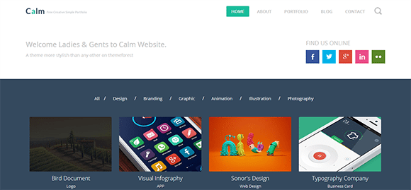 Calm free responive web template html css Calm