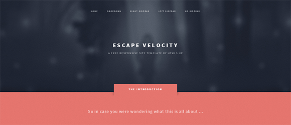 Escape-Velocity free responive web template html css Escape-Velocity