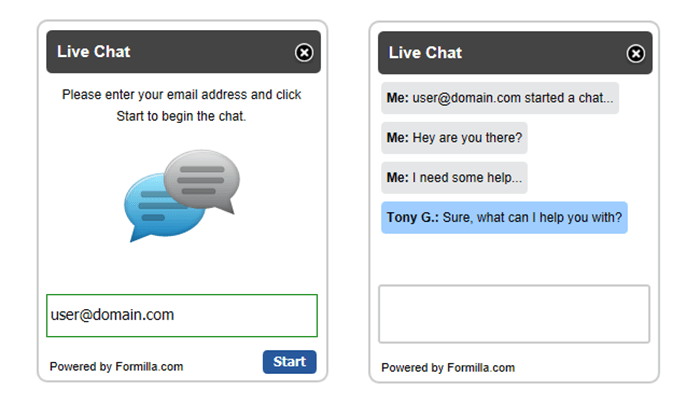 Formilla Live Chat Formilla Live Chat