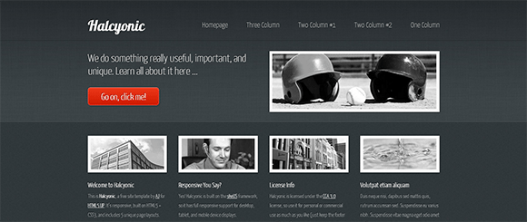 Halcyonic free responive web template html css Halcyonic