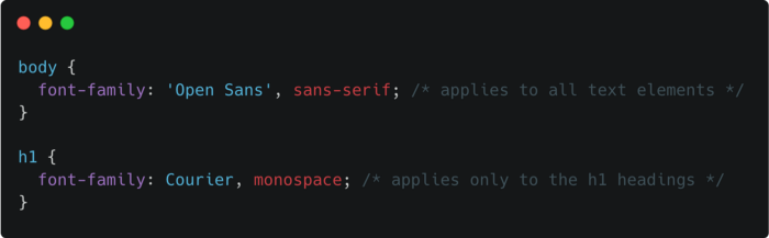 inheritable CSS styles