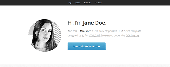 Miniport free responive web template html css Miniport