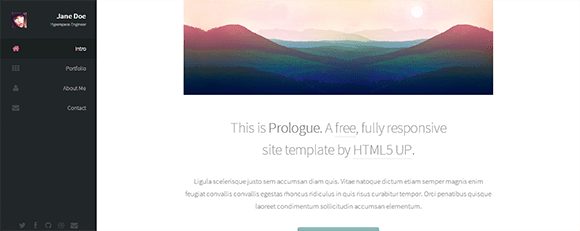 Prologue free responive web template html css Prologue