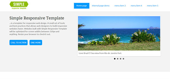 Simple free responive web template html css Simple