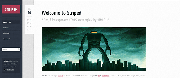Striped free responive web template html css Striped