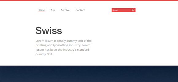 Swiss free responive web template html css Swiss