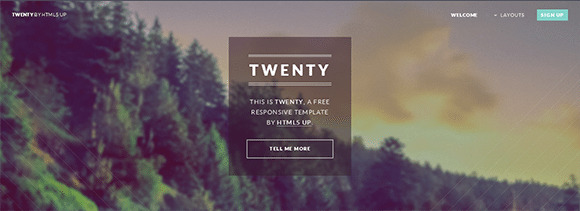 Twenty free responive web template html css Twenty